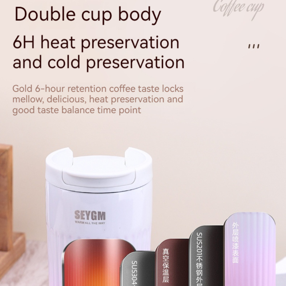 500 ml Portable Coffee Mug Stainless Steel 