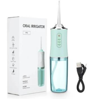 Oral Irrigator Portable Dental Water Flosser USB Rechargeable Water Jet Floss Tooth Pick 4 Jet Tip 220ml 3 Modes IPX7 1400rpm